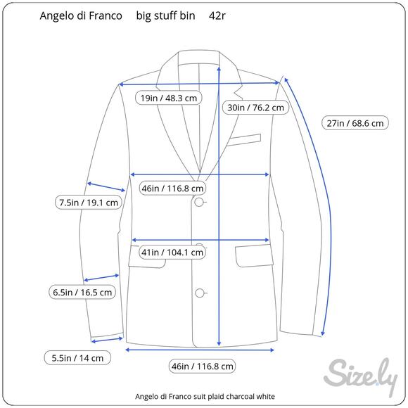 Angelo di Franco suit plaid charcoal white - Picture 3 of 16